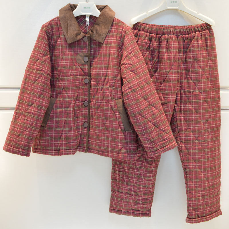 安之伴妮可雅睡衣冬季女士梭织纯睡衣/家居服套装