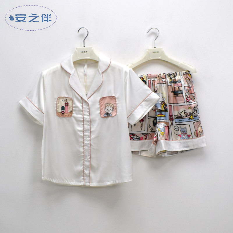 夏季冰丝睡衣安之伴女图片