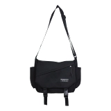 Сумка через плечо для отдыха, черная вместительная и большая сумка на одно плечо