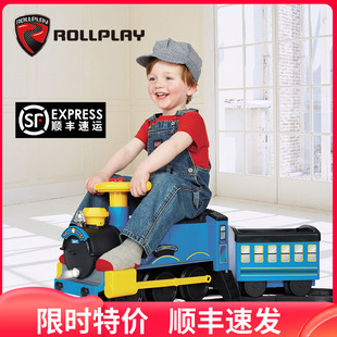 美国rollplay如雷儿童电动车可坐人轨道小火车玩具车宝宝圣诞礼物