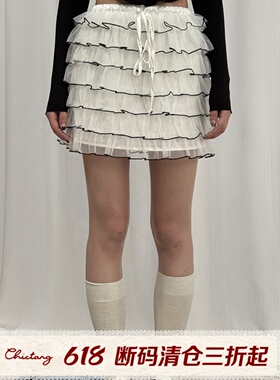 0605网纱多层堆叠蛋糕半身短裙防走光蓬蓬裙子夏季鑫呐K0331