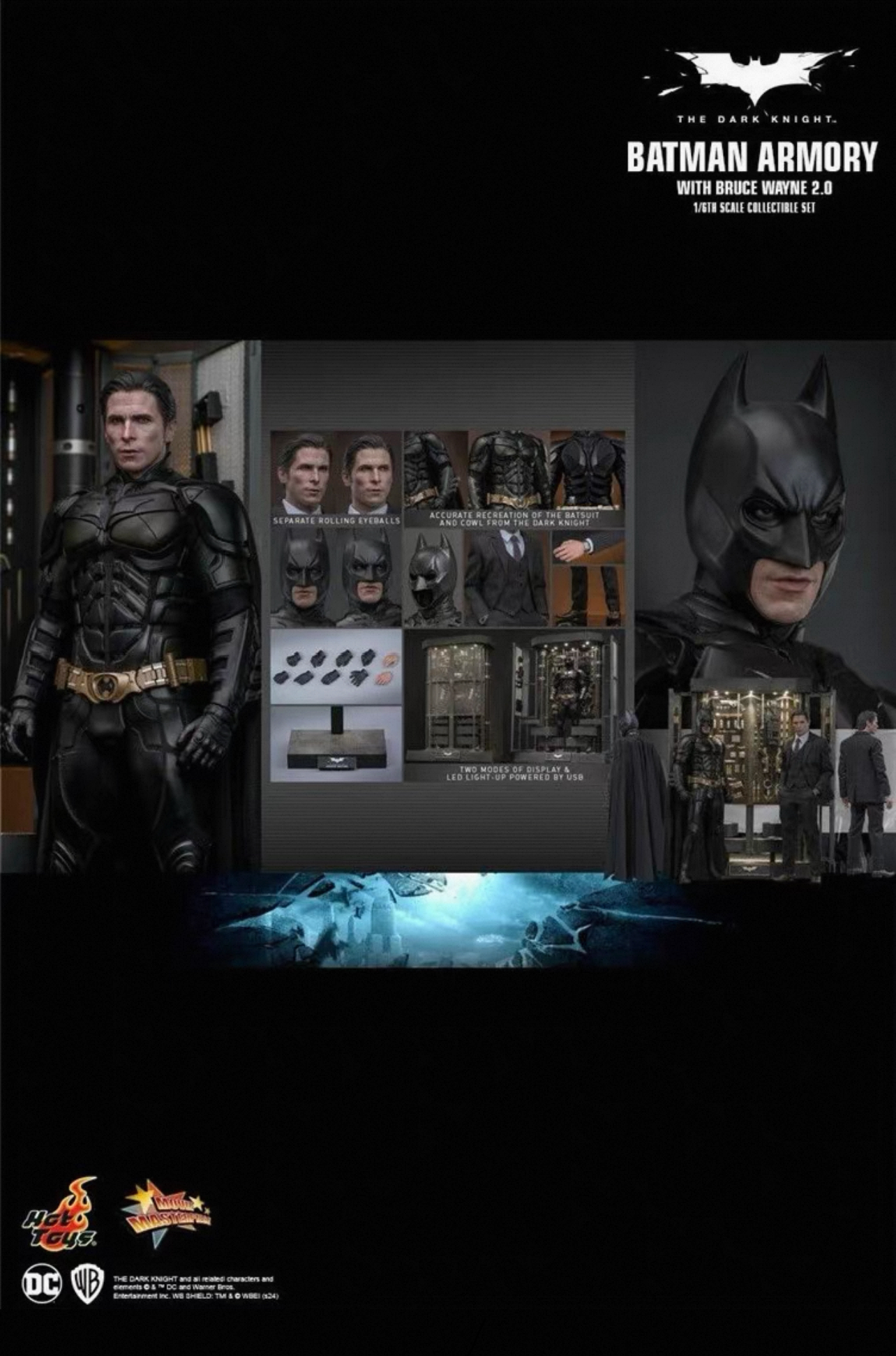 现货HT HotToys MMS750 1/6 黑暗骑士蝙蝠侠装甲库2.0