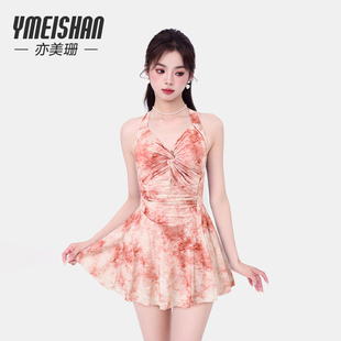 显瘦女士泡温泉绝美 高级绝美泳装 亦美珊游泳衣女款 连体2025新款