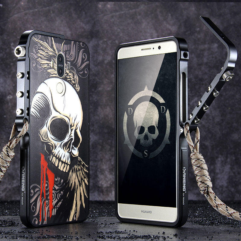 KANENG Mechanical Arm Trigger Aluminum Bumper Metal Frame Case Cover for Huawei Mate 9