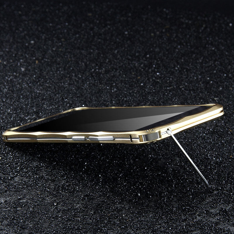 iMatch Slim Light Aluminum Metal Shockproof Bumper Case with Kickstand for Huawei P10 & Huawei P10 Plus