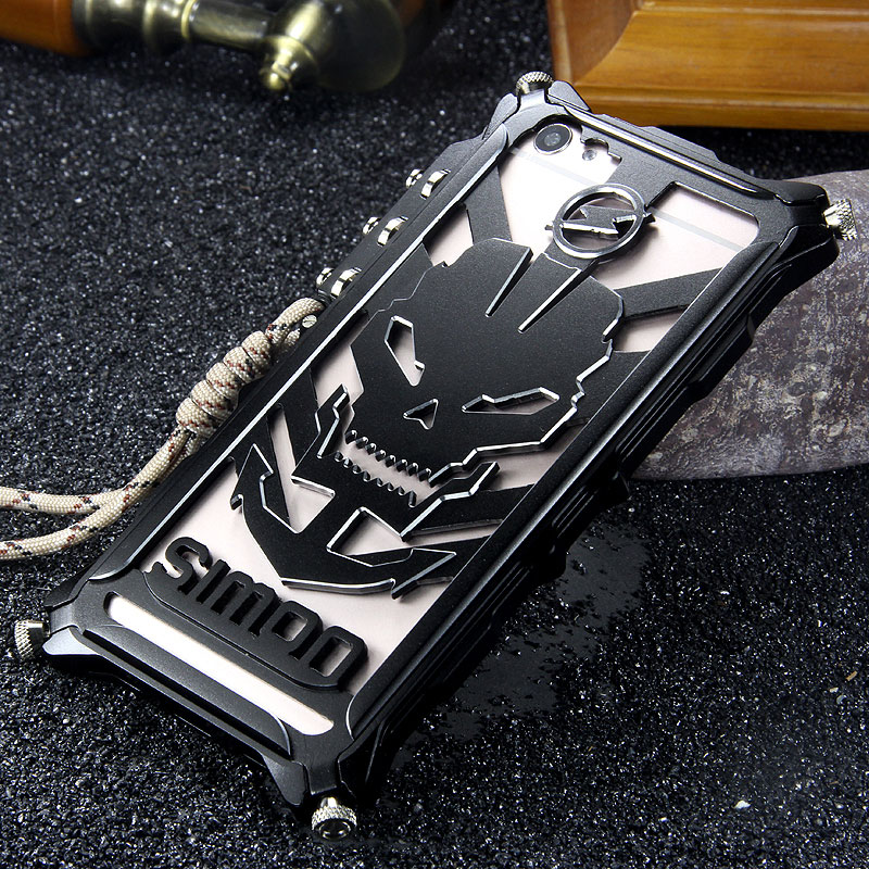 SIMON Mechanical Arm Skull Punk Premium Aluminum Metal Bumper Shockproof Case Cover for vivo X7 & vivo X7 Plus