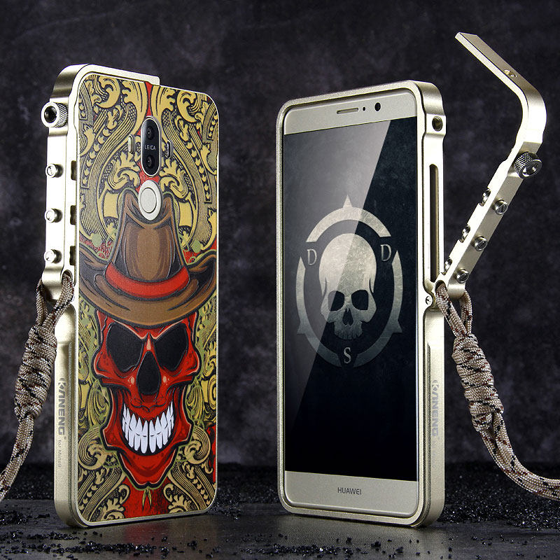 KANENG Mechanical Arm Trigger Aluminum Bumper Metal Frame Case Cover for Huawei Mate 9