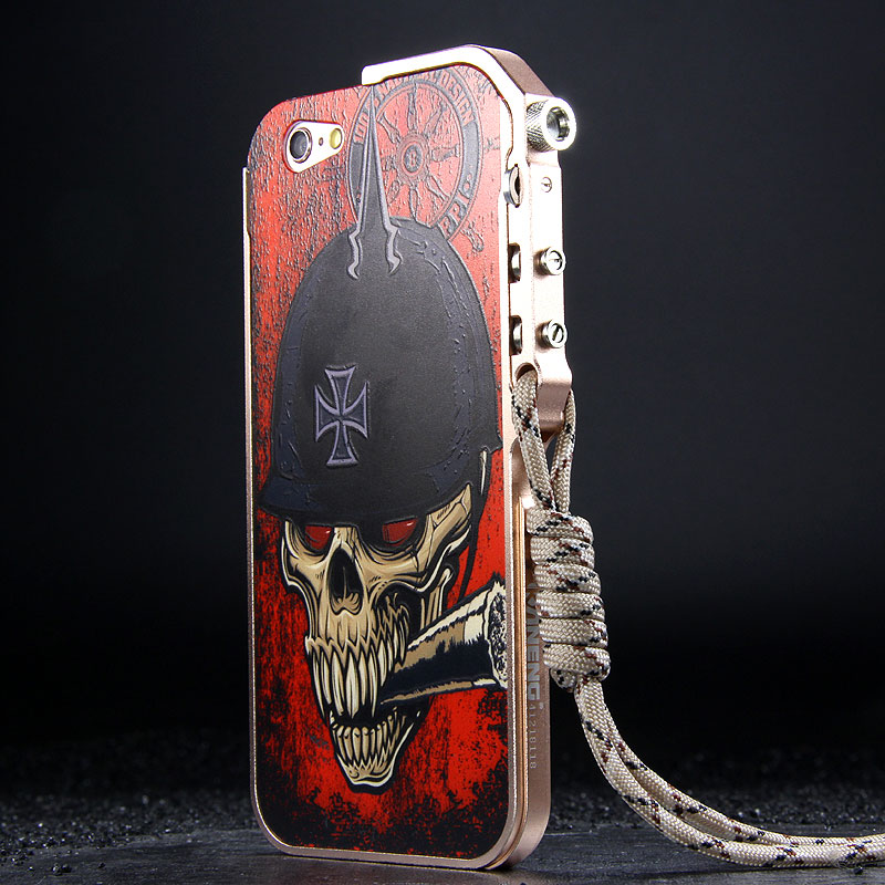 KANENG Mechanical Arm Trigger Aluminum Bumper Metal Frame Cameo PC Back Case Cover for Apple iPhone 6S/6 & iPhone 6S Plus