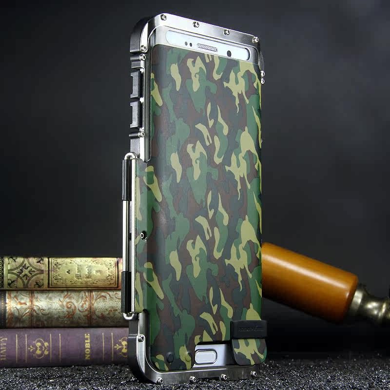 Armor King Iron Man Luxury Shockproof Stainless Steel Aluminum Metal Flip Case Cover for Samsung Galaxy S6 Edge Plus G9280