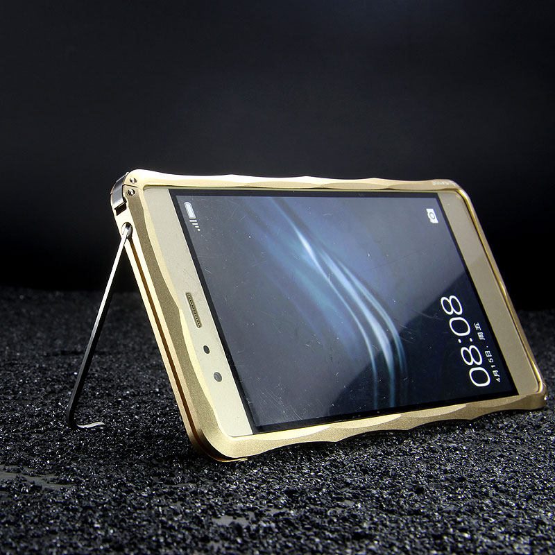 iMatch Slim Light Aluminum Metal Shockproof Bumper with Kickstand for Huawei P9 Plus & Huawei P9