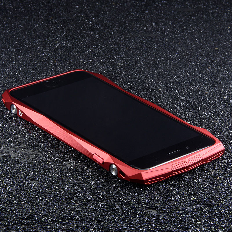 iy Batmobile Sports Cars Aluminum Metal Bumper Carbon Fiber Back Cover Case for Apple iPhone 7 Plus & iPhone 7