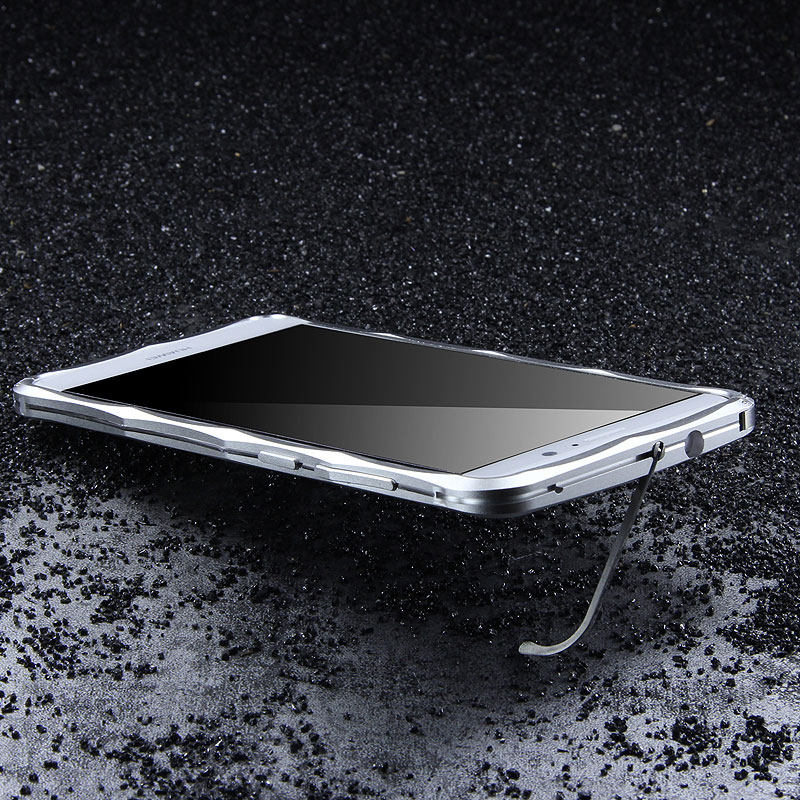 iMatch Slim Light Aluminum Metal Shockproof Bumper Case with Kickstand for Huawei Mate 9