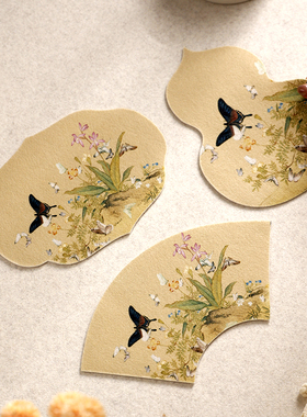 【2件9折】双面精印彩绘腕垫 国画书法布毛毡垫 批发桌垫臂枕垫手防滑美观实用款