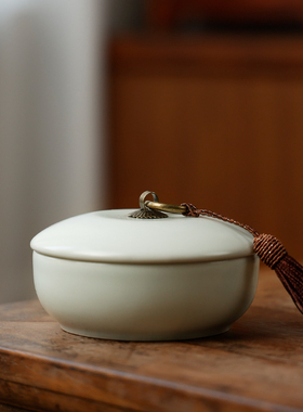 汝窑火锅砚台防干墨海磨碟池毛笔用品带盖保湿文房四宝不干墨盛容器批发多功能摆件学生文创文具书法专用陶瓷