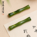 黄铜竹节笔搁笔山创意笔架摆件毛笔搁笔架书法练习专用笔托文房四宝实心笔搁铜镇尺高级初学者小镇纸