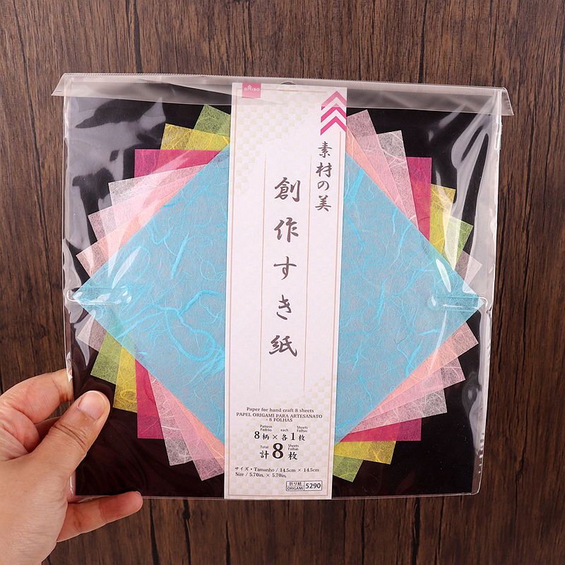 日本大创daiso印花纸鹤手工纸