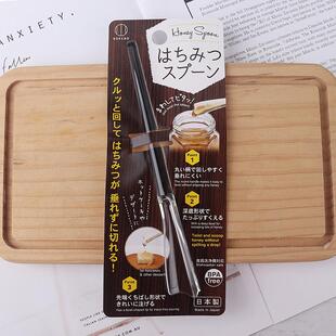 日本制蜂蜜勺舀取蜂蜜匙羹果酱蜜糖塑料透明不含BPA咖啡勺搅拌棒