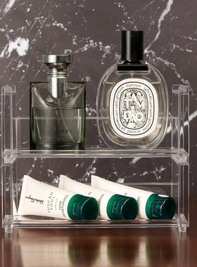 日式多层简易透明置物架浴室层架 手办展示架子多个可叠加收纳架