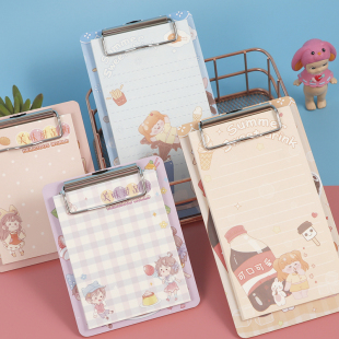 带垫板备忘便签纸便利签卡通便利贴随身小本子留言记事本便签本小狗手帐高考手撕书夹子计划待办事项任务清单