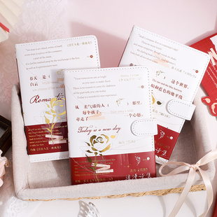 金谷32K彩页磁扣PU笔记本浪漫诗集彩绘内页精装仿皮面学生记日记本子旅行手账本