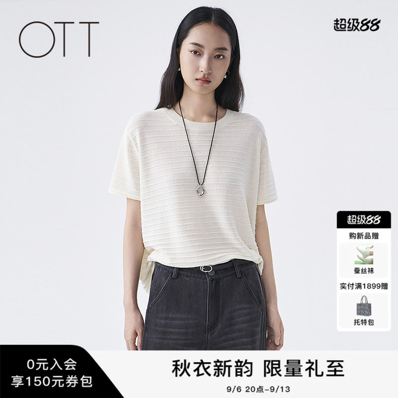 OTT2026秋季新款圆领针织套头衫图片