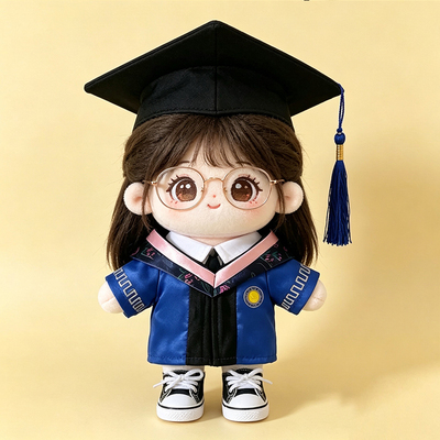 原创娃衣10cm20cm棉花娃娃衣服大学生毕业季六科学士服硕士服套装