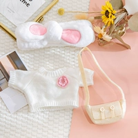 Белая трехмерная повязка на голову, свитер