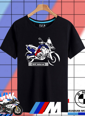 摩托车重机车文化IIIM可定制T恤短袖男女纯棉半袖体恤休闲上衣服