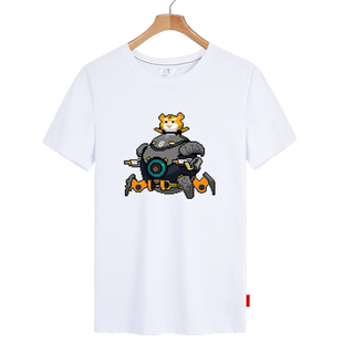 守望游戏OW破坏球Wrecking Ball仓鼠短袖T恤衫男女纯棉半袖上衣服