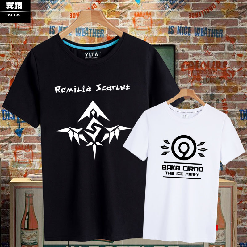 冰之妖精琪露诺米莉东方短袖t恤