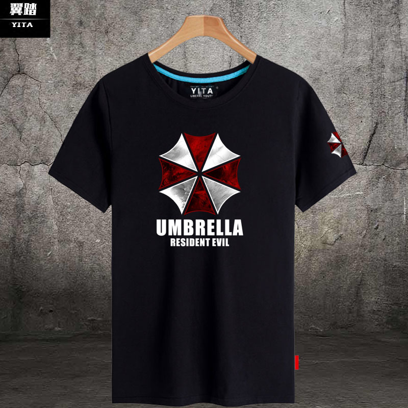 生化危机短袖t恤衫公司上保护伞