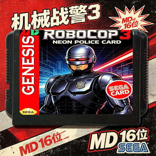 SEGAMD机械战警3复古掌机卡带