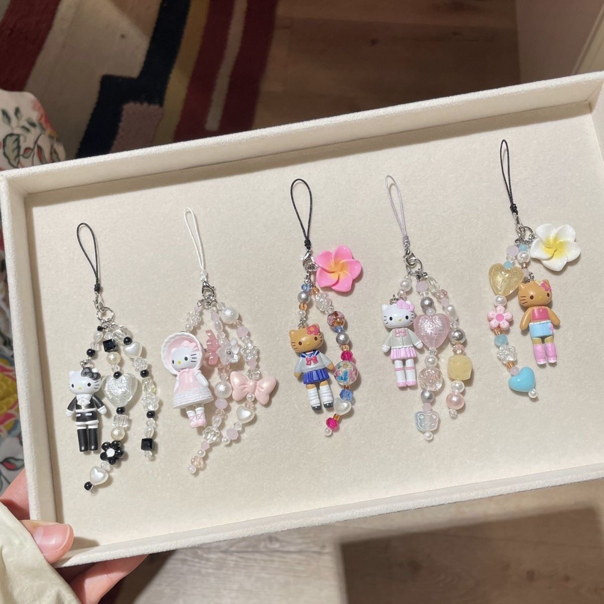 小众少女心长腿kitty猫手机壳挂件ccd相机咕本卡册耳机装饰手机链