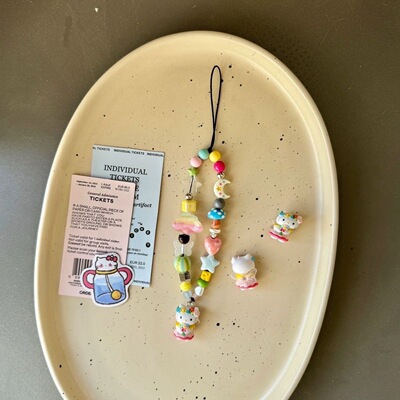HelloKitty串珠手机链相机挂绳