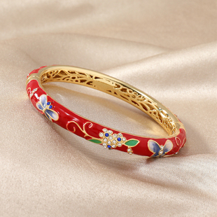 北京景泰蓝珐琅手镯镂空开口活扣镯子故宫旅游时尚纪念品礼物复古