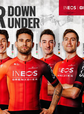 2024新款环法INEOS英力士车队骑行服公路自行车速干长短袖上衣男T