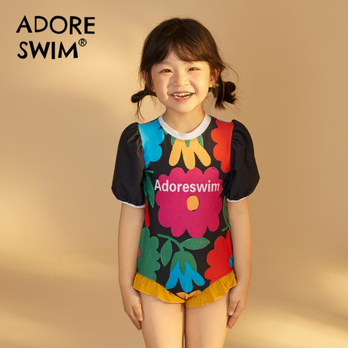 原创设计儿童防晒泳衣Adoreswim