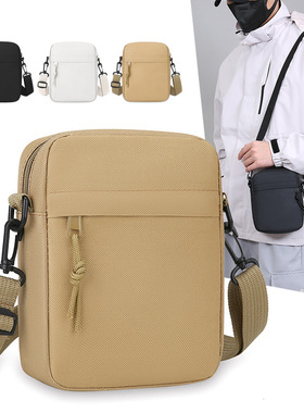 简约男包纯色单肩迷你小方包休闲单肩包斜跨包轻便手机包袋大容量