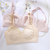 哺乳内衣大胸显小收副乳防下垂薄款 孕妇文胸母乳喂奶胸罩无痕 夏季