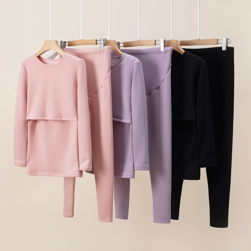 加绒加厚孕妇秋衣秋裤套装产后哺乳喂奶衣产妇保暖内衣打底衣冬季,孕妇装/孕产妇用品/营养,秋衣裤套装,淘宝优惠券,粉丝福利购,淘宝优惠卷