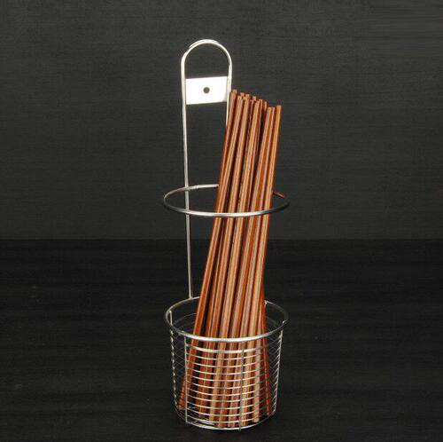 不锈钢上墙带钩沥水筷子架