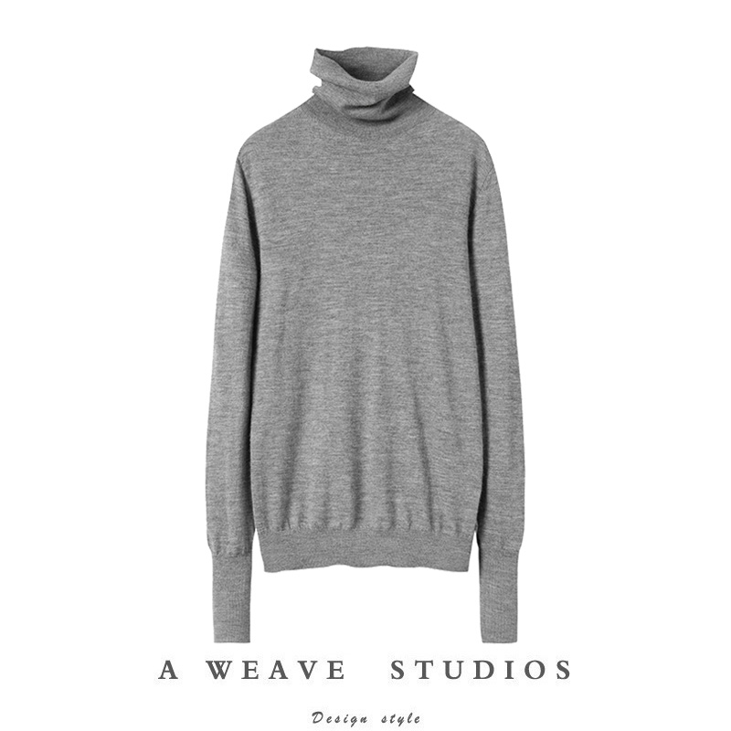 绒暖斯特“都市精英”100%山羊绒3/68支精纺高领针织打底衫