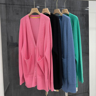 欧美珠地开衫 绒暖斯特匠心羊绒系列 百搭 经典 秋冬BI入慵懒风