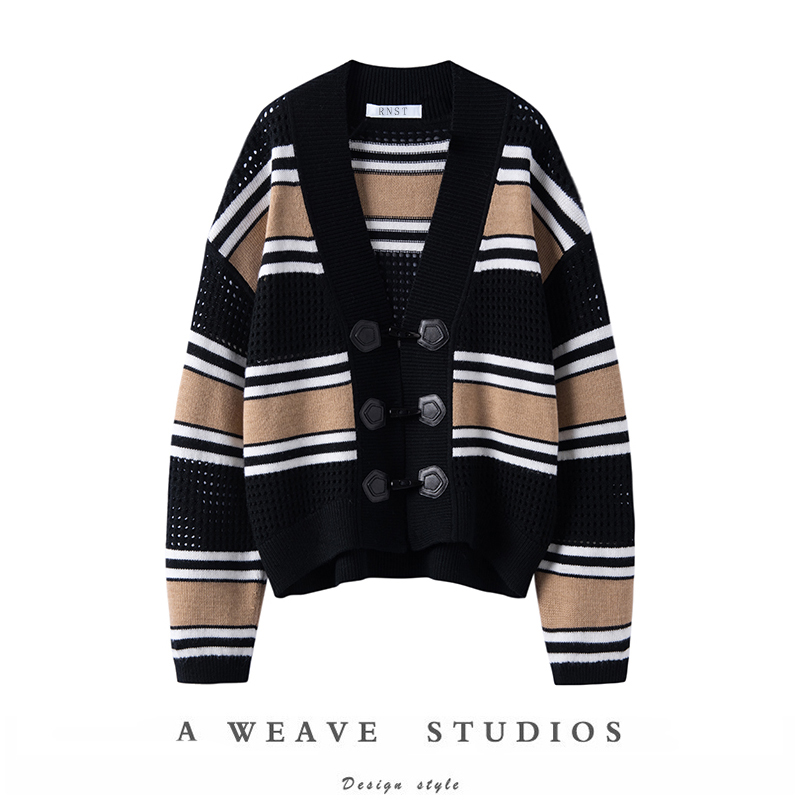 毛衣绒暖斯特镂空卡其