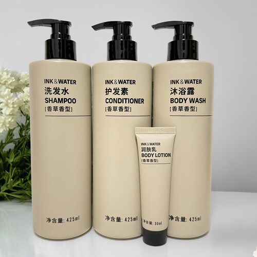 五星酒店芙尼蒂INK&WATER香草香型洗发水护发素沐浴液润肤乳425ML