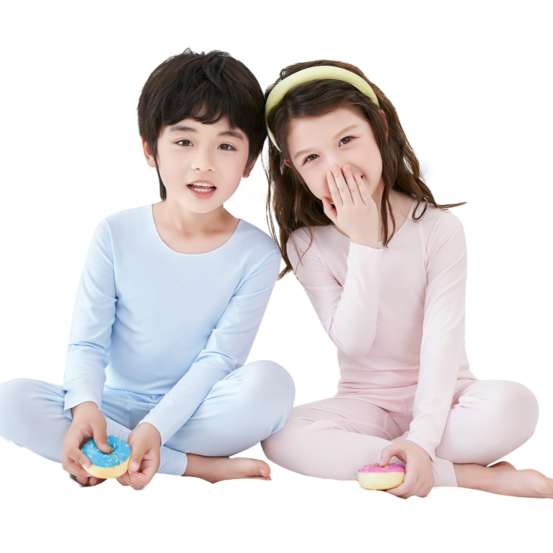 兒童秋衣秋褲薄款莫代爾寶寶襯衣中大女童棉毛衫男童內(nèi)衣套裝春秋