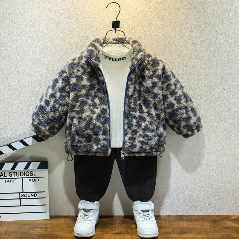 男童棉服冬款儿童加绒加厚