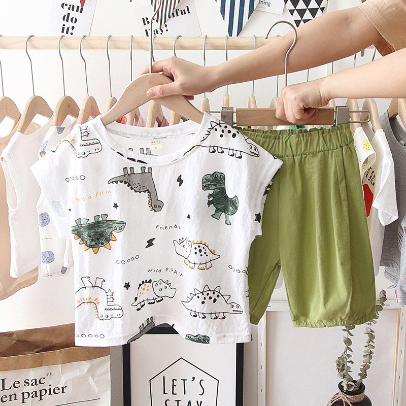 Boy Summer Set 2019 new pattern children Short sleeved handsome Western style Two piece set Children boy baby Summer wearin the Children/Baby/Family fitted , Set  category - from Buy2taobao.com to provide professional Taobao agent buy service