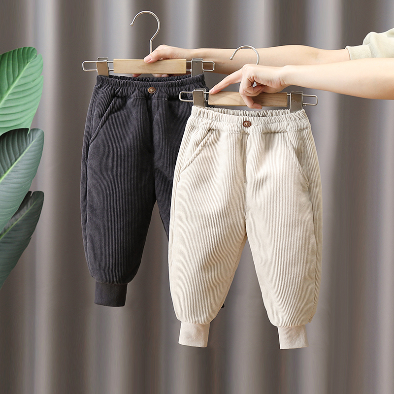 男童羊羔绒裤棉裤儿童冬款