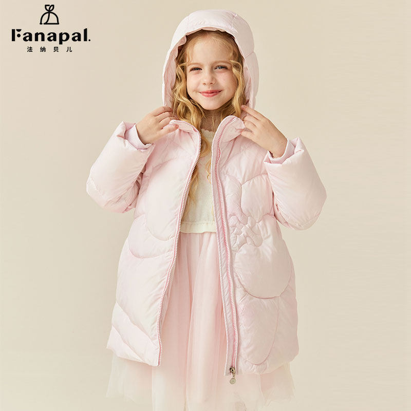 Fanapal女童连帽加厚保暖羽绒服
